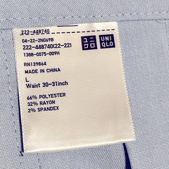UNIQLO Heather Pleated Mini Skirt Light Blue Large - Picture 8 of 8